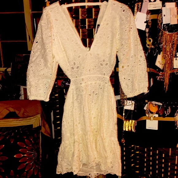 NWT Express Backless Eyelet Dress - Picture 6 of 7